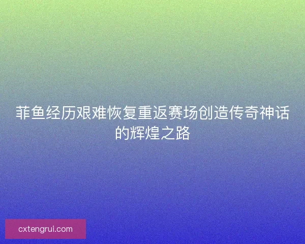 菲鱼经历艰难恢复重返赛场创造传奇神话的辉煌之路