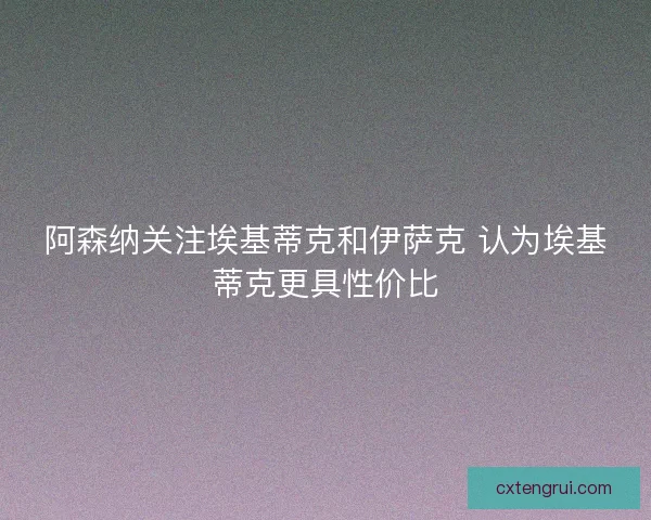 阿森纳关注埃基蒂克和伊萨克 认为埃基蒂克更具性价比 阿森纳关注埃基蒂克和伊萨克 认为埃基蒂克更具性价比